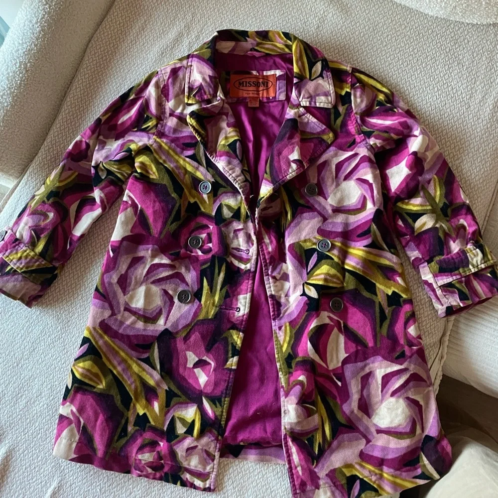Missoni Vibrant Pink and  girls coat  Jacket winter  T 4/5